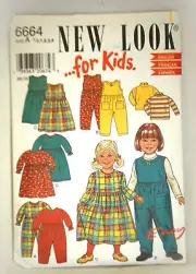 New Look for Kids 6664 Sewing Pattern Romper Dress & Top Size A 1/2 - 4
