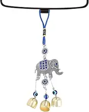 Wind Chime - Blue Evil Eye Wind Chime | Turkish Evil Eye Hanging Chyme | Decorative Amulet for Protection | Wind Chimes for Car, Wall, and Indoor Use | Perfect Home Decor and giftt for Good Luck