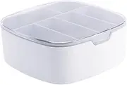 Cable Organizer with Lid Compartment Storage Box for Desktop Efficient Cord Management for and Data Cables Dustproof Design for Tangle Use