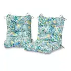 Greendale Fashion Outdoor Dining Chair Cushion Polyester Reversible Blue (2Pack)
