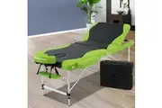 Zenses Massage Table 75cm Portable 3 Fold Aluminium Beauty Bed Green