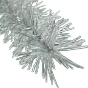 Shiny Silver Tinsel Garland 30FT Length 3IN Width Silver Christmas Tinsel Brush