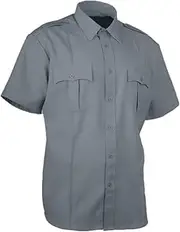 [First Class] 100% Polyester Short Sleeve Men's Uniform Shirt (Black)