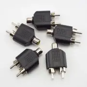 2 RCA Y Splitter connector AV Audio Video Plug Converter cable Male Female Plug