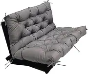 Cushion Outdoor Swing Cushion with Backrest Thick Garden Hammock Bench Cushions Patio Back Cushions for Indoor and Outdoor Use (150 x 100 x 10 cm Dark Grey)