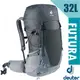 【德國 Deuter】Futura 32L 輕量網架式透氣背包(附原廠防水背包套)/Aircomfort 透氣網架背負系統_ 3400821 黑/水藍