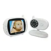 3.5-Inch Wireless Digital Baby Monitor with Night Vision Lullaby Room Temperature Monitoring and Two-way Intercom