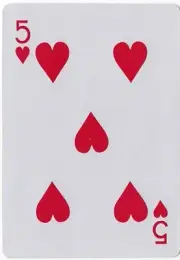 Jumbo Giant Playing Card 5 Five of Hearts Junk Smash Journal Scrapbook Crafts