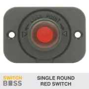 MINI ROUND TOGGLE SWITCH - RED LED with Flush Mount Panel 12v On Off SPST IP67