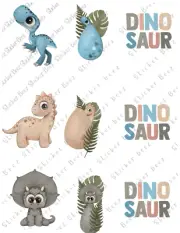 Baby Dinosaur Collage Sheet Supplies Scrapbooks Junk Journals Card Making Crafts
