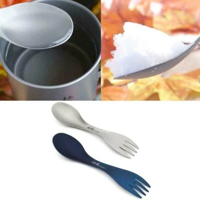 Outdoor Camping Picnic titanium Spoon Fork Tableware Color Ultralight Nice US