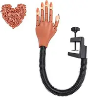 Nail Trainning Practice Hand,Nail Display Manicure Supply Flexible Movable False Fake Hands for Nail Manicure-Best Manicure DIY Print Practice Tool