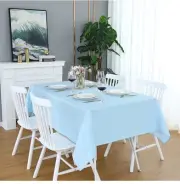 FOLINS&HOME blue Square Table Cloth in Heavy Duty and Water Resistant 60x84