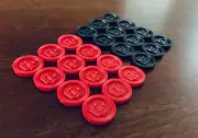 King Me! Official Red and Black Checkers Extra/Replacement Game Pieces Set of 24