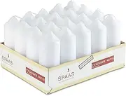 SPAAS White Pillar Candles - 20 Pack | 1.5x4 Inch Bulk Pillar Candles, Dripless Dinner Candles | Unscented Pillar Candles for Home Décor, Memorial, Vigil, Parties, Wedding, Decorative Lantern