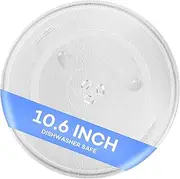 10.6''Replacement Microwave Glass Plate, Microware Plate 10 5/8inches fits most of GE, Samsung,Panasonic Microwaves turntable glass