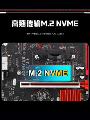 精粵AM4主板B350全新M.2臺式機AMD銳龍1/2/3代DDR4 A320M電腦A520