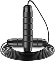 Fitlys Skipping Rope-Jump Rope with Ball bearings Rapid Speed Rope Cable with 6 Inches Memory Foam Grip Handles with Long Adjustable Steel Wire up to 9 feet, Ideal for Aerobic Exercise, Speed Training and Weight Loss