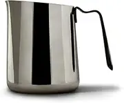 Fellow Eddy Steaming Pitcher, Milk Frothing and Precision Latte Art, Measurement Aids, Fluted Spout, Sharp Front Crease, Stainless Steel 18oz Graphite