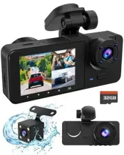 Dash Camera for Cars, 4K Car Camera, Dash Cam Front and Rear, Triple Car Came...