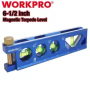 WORKPRO 6-1/2 inch Torpedo Level Magnetic Verti. Site 4 Vial for Conduit Bending