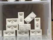 LEGO Parts - White Plate 1 x 2 - No 3023 - QTY 10