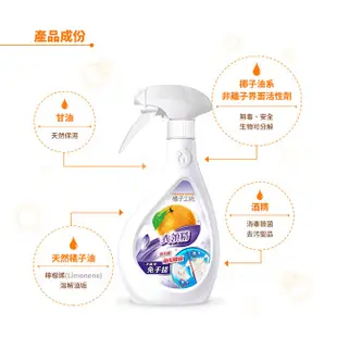 【橘子工坊】領袖衣領精480ml/瓶-兩用噴頭(衣物清潔)~輕鬆去污不傷衣料-Holdmego