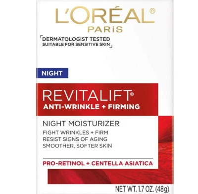 L’OREAL REVITALIFT ANTI WRINKLE & FIRMING NIGHT MOISTURIZER 48g