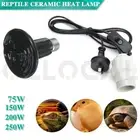 Infrared Ceramic Heat Emitter Lamp Bulb /Holder for Reptile Pet Brooder E27 Heat