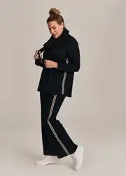 [TS] Taking Shape Natural On The Go Wide Pant Size 16 in Black, Viscose - Plus Size Women's Clothing Black