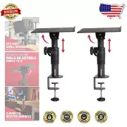 Compact Desktop Studio Monitor Stands with Adjustable Height and Tilt – Set of 2