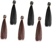 6Pcs Heat Resistant Doll Hair Wigs for 15cm Night Doll Hair Accessory DIY Doll Making Tool