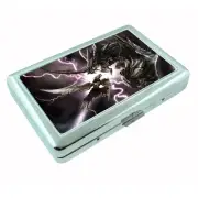 Metal Silver Cigarette Case Holder Box Dragon Design-005 Custom Mythology