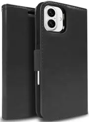 Tough On Magnetic Detachable Leather Phone Case for iPhone 16 Plus - Black