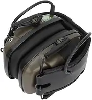 Noise Cancelling Ear Muffs, Foldable Shooting Ear Protections with Soft Padding, Safety Earmuff Hearing Protection Headphones Over The Head Earmuff for Shooting/Mowing/Construction/Studying (Green)