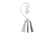 100 Bulk Buy Pack of Silver Wedding Kissing Bell Name Card Stand Holder with Heart in Ring Bomboniere Favour Gift