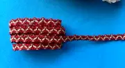 SALE Gimp braid trim 3/8 inch wide red/gold color select length