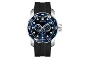 Invicta Pro Diver Scuba GMT Silicone Strap Blue Dial Quartz 45722 100M Men's Watch