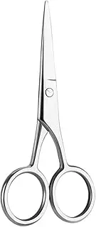 Facial Haircut Small Grooming Scissors Stainl Steel Blu Tip Scissor e H Scissors For Men Women Eyebrow e H Mustache Beard Eyelashes Ear Trimming Kit Curved and Rounded Safe Tip Clippers For H Cutting