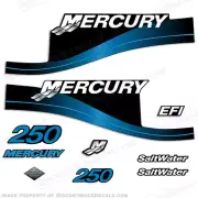 Fits Mercury 250hp Saltwater Series Outboard Decal Kit 1999- 2004 - Blue