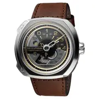 在飛比找PChome24h購物優惠-SEVENFRIDAY V2 設計師工藝自動上鍊機械錶-銀x