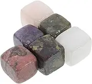 6Pcs Quartz Ice Cubes Reusable Ice Cubes for Drinks Unique Present for Women Aesthetic Decorative Drink Enhancer