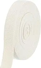 uxcell Cotton Webbing 1 Inch 11 Yard Polyester Cotton Weave Webbing Strap Twill Tape Ribbon for Arts and Crafts Webbing Tote Bag Handles Cloth Belt Making Outdoor Supplies, Beige