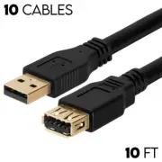 Premium Quality Blue 10FT USB 3.0 M to F Extension Cable Gold plated Lot 10 NEW