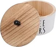 ULTECHNOVO Coffee Filter Holder with Lid Capacity Coffee Filter Dispenser Rustic Farmhouse Design for More Stylish Wooden Handle Versatile Storage