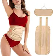 Castor Oil Pack Wrap, Reusable and Washable Organic Cotton Castor Oil Wrap Waist and Neck, with Adjustable Straps for Liver, Stomach, Constipation, Comfortable Fit for Women and Men (Without Oil)