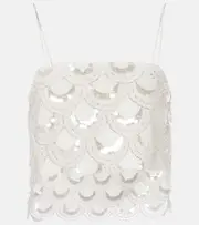 [Rotate] Rotate Sequined crop top AU 14 white