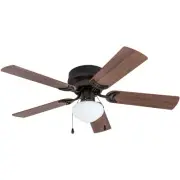 Alvina Traditional 42 Inch Ceiling Fan with Light, LED Flush Mount Ceiling Fa...