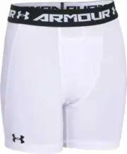 Under Armour Boys Heat Gear Baselayer Boxer Shorts, White, NEW