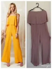 Mister Zimi Mushroom Arlo, Wide Leg, Strapless Jumpsuit - Size 10 *New* RRP $180